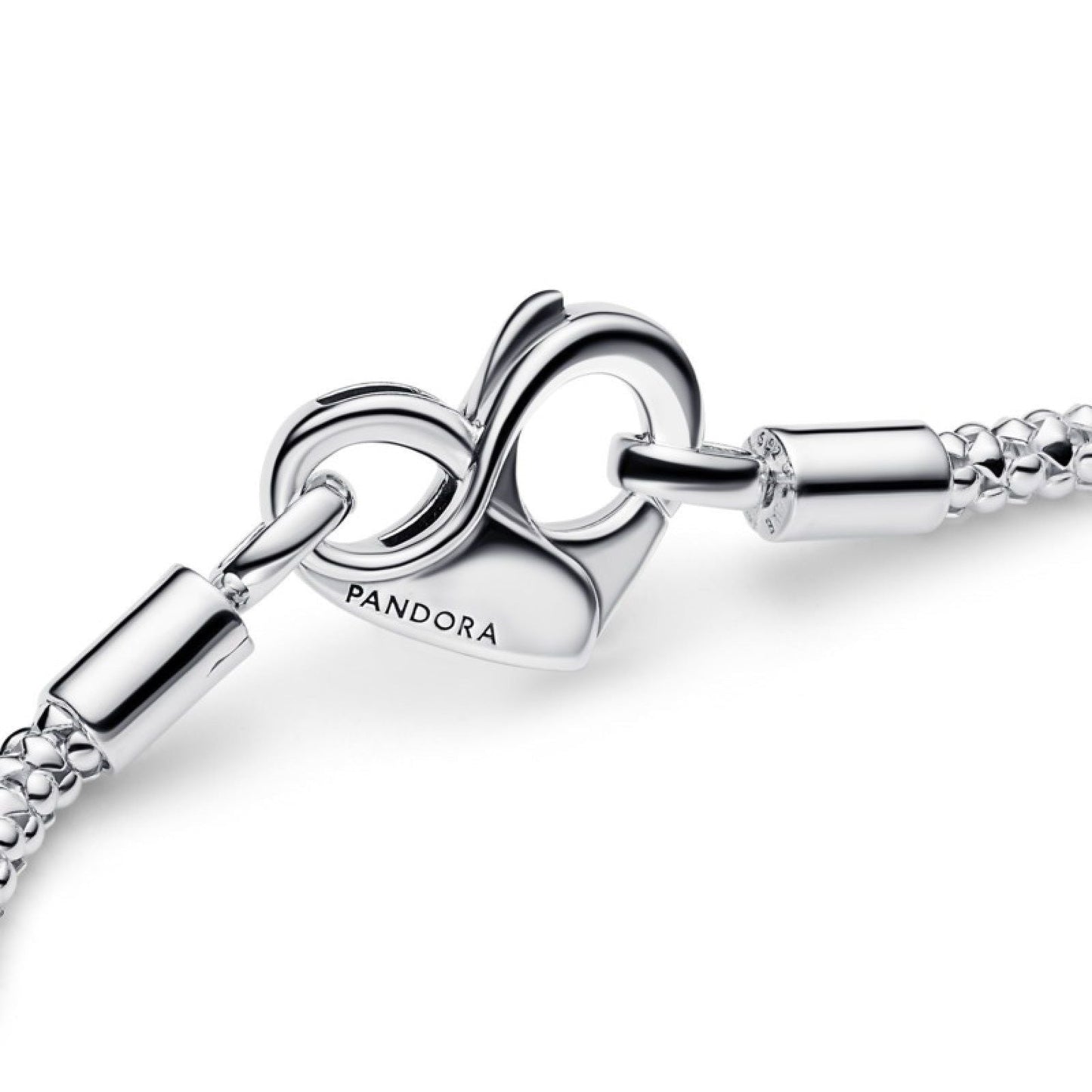 Bracciale Pandora Maglia Geometrica con Chiusura a Cuore 592453C00