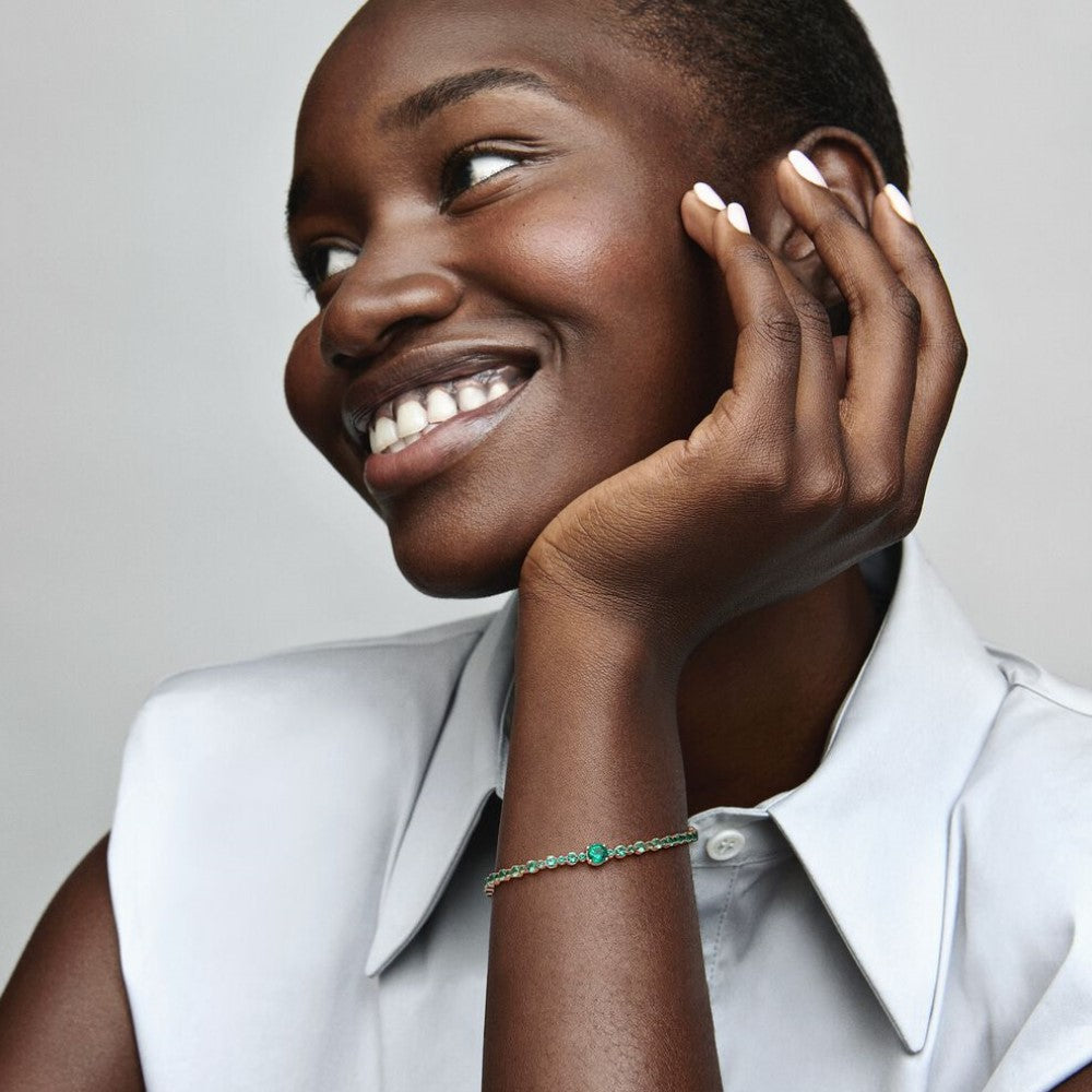 Bracciale Pandora Tennis con Pietre Verdi 580044C01