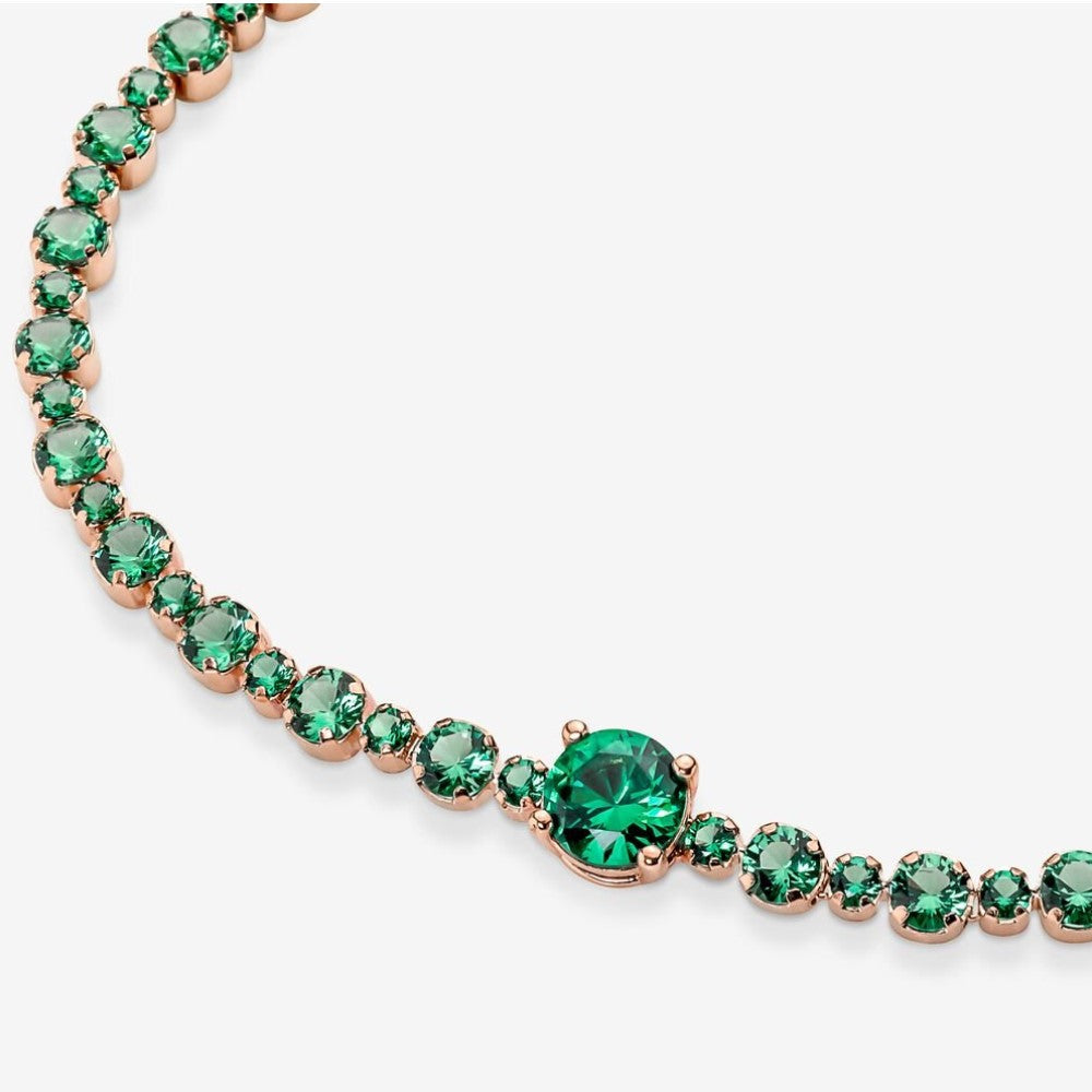 Bracciale Pandora Tennis con Pietre Verdi 580044C01