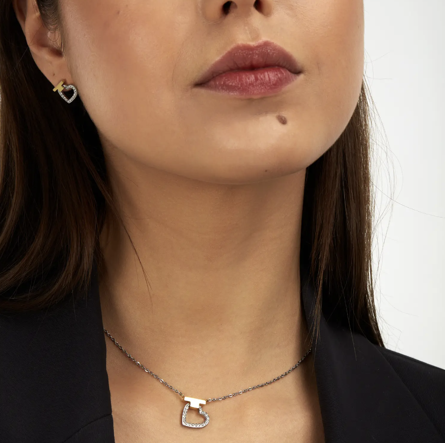 COLLANA E ORECCHINI DONNA TRUSSARDI T-LOGO TJAXC51