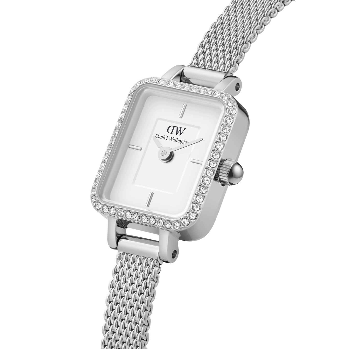 Orologio donna Daniel Wellington Quadro Mini Lumine Bezel Silver