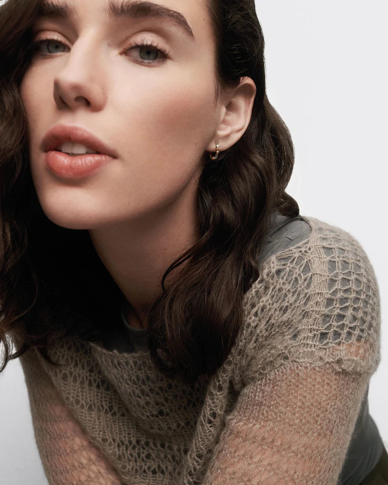 PDPAOLA Orecchini a cerchio Piccoli Lotus AR01-C77-U