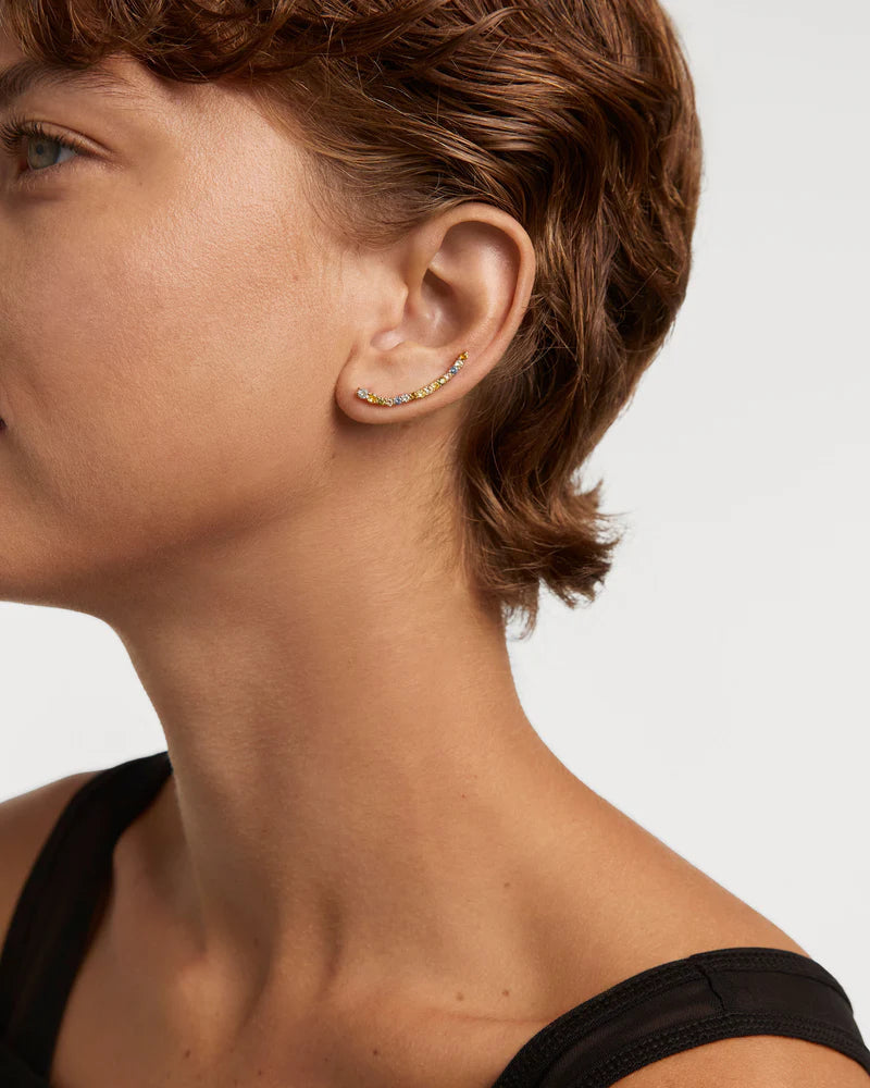 PDPAOLA Orecchini rampicanti Rainbow AR01-B99-U