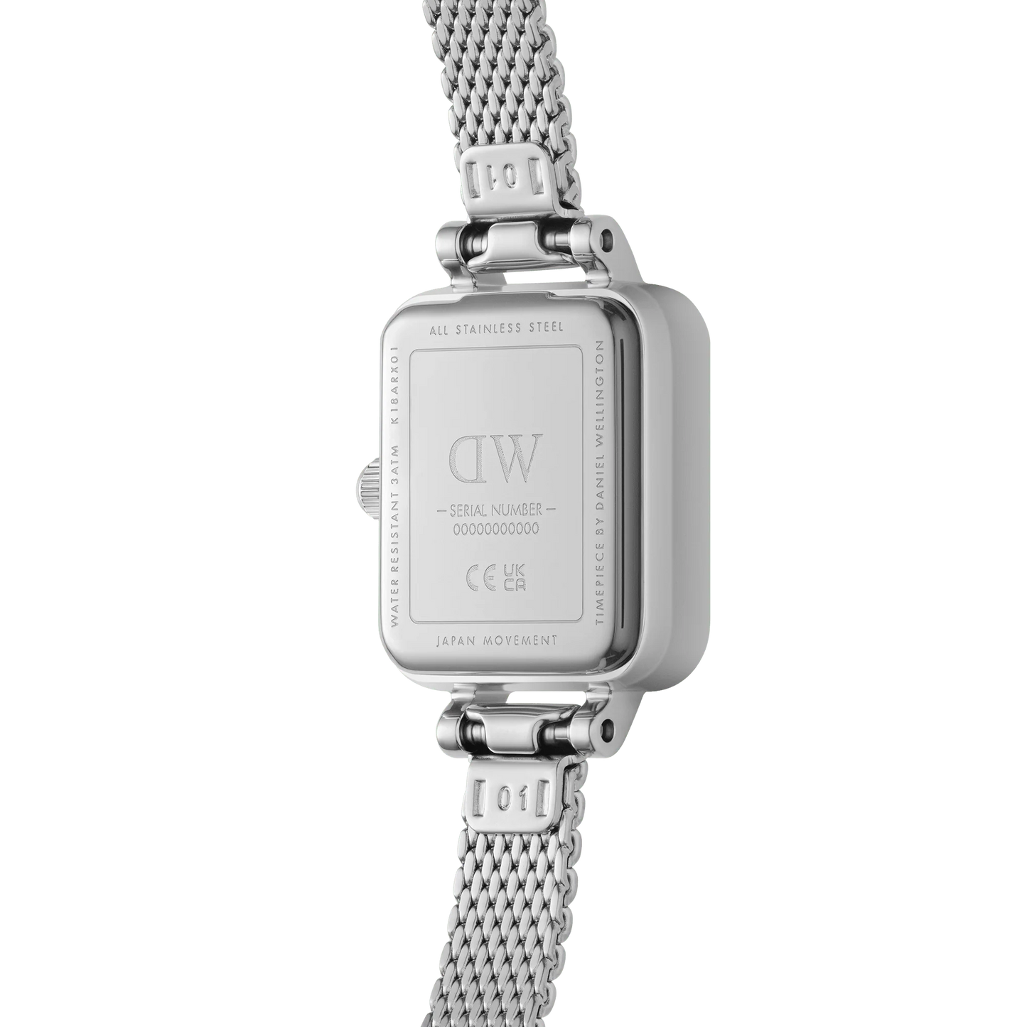 Orologio donna Daniel Wellington Quadro Mini Lumine Bezel Silver DW00100732-DANIEL WELLINGTON-Eldorado Jewels