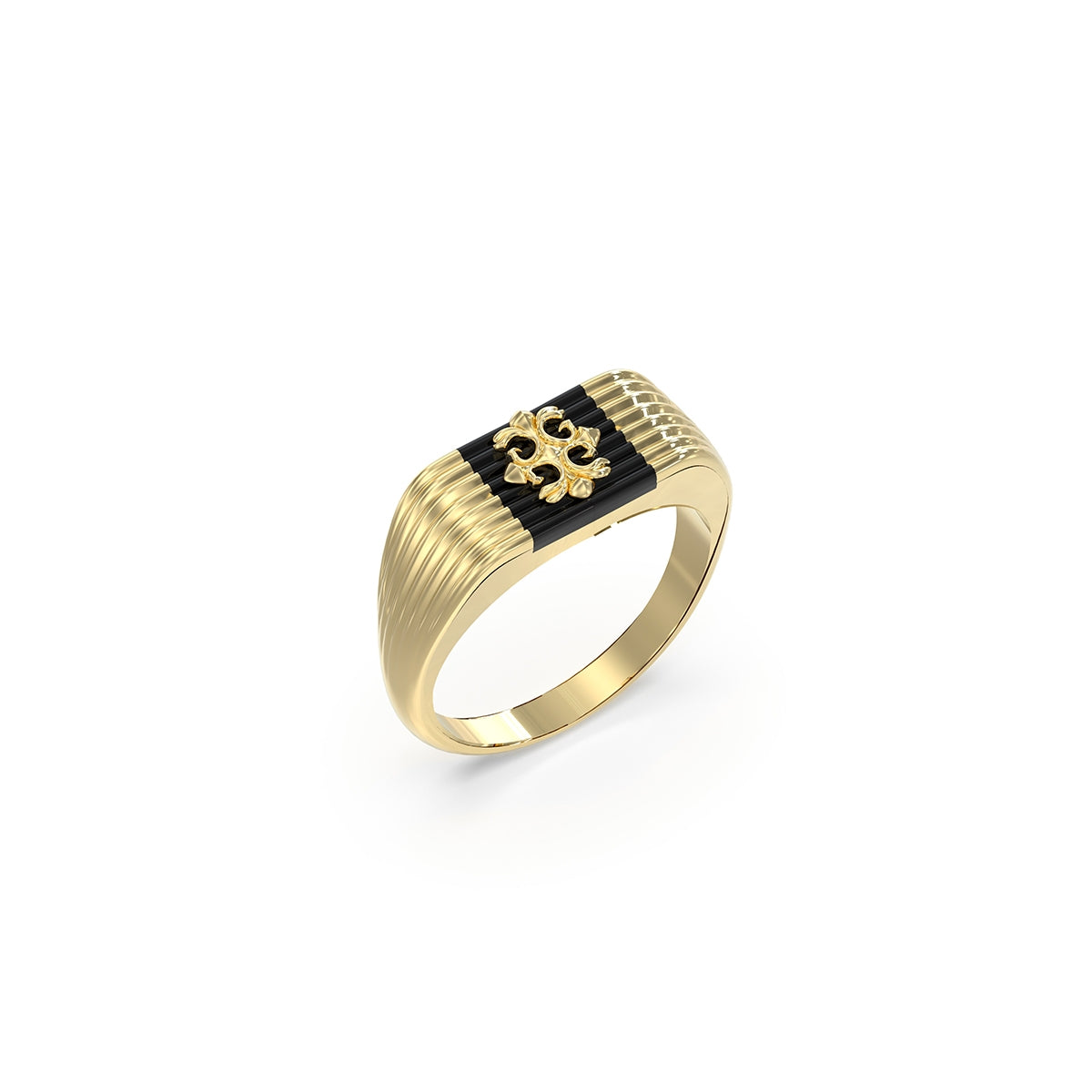 Anello Uomo Fascia Bicolore Guess Acciaio Oro Giallo JUMR05069JWYGBK64 (Misura 64)