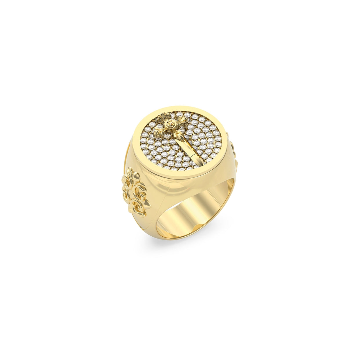 Anello Uomo Fascia Testurizzata Guess Oro Giallo JUMR05083JWYG62 (Misura 62)