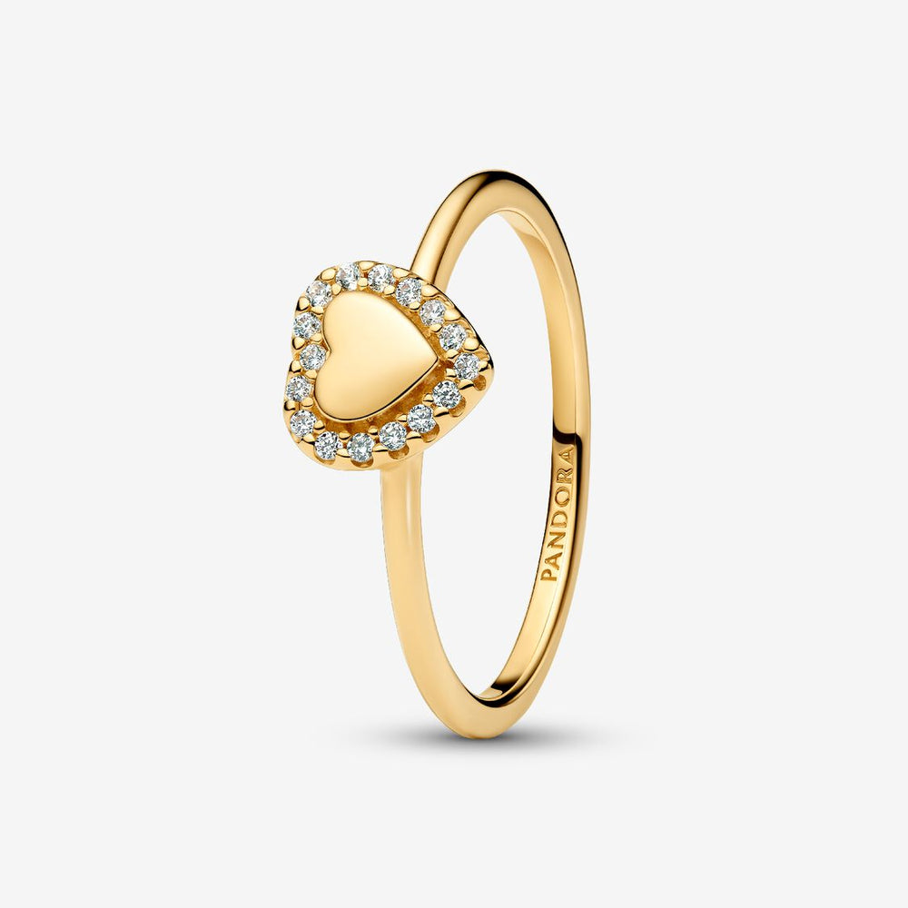 Anello Cuore e Pavè da incidere Pandora 163801C01