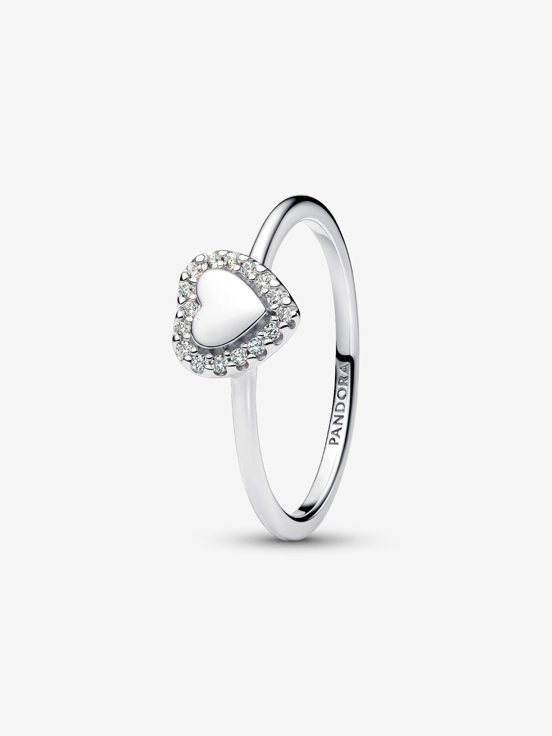 Anello Pandora Cuore e Pavè da incidere 193801C01