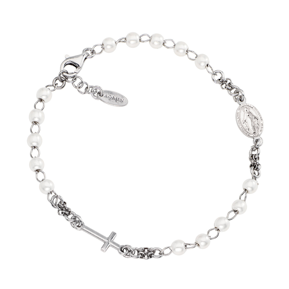 Bracciale rosario Amen unisex rosari con perle BROBB3