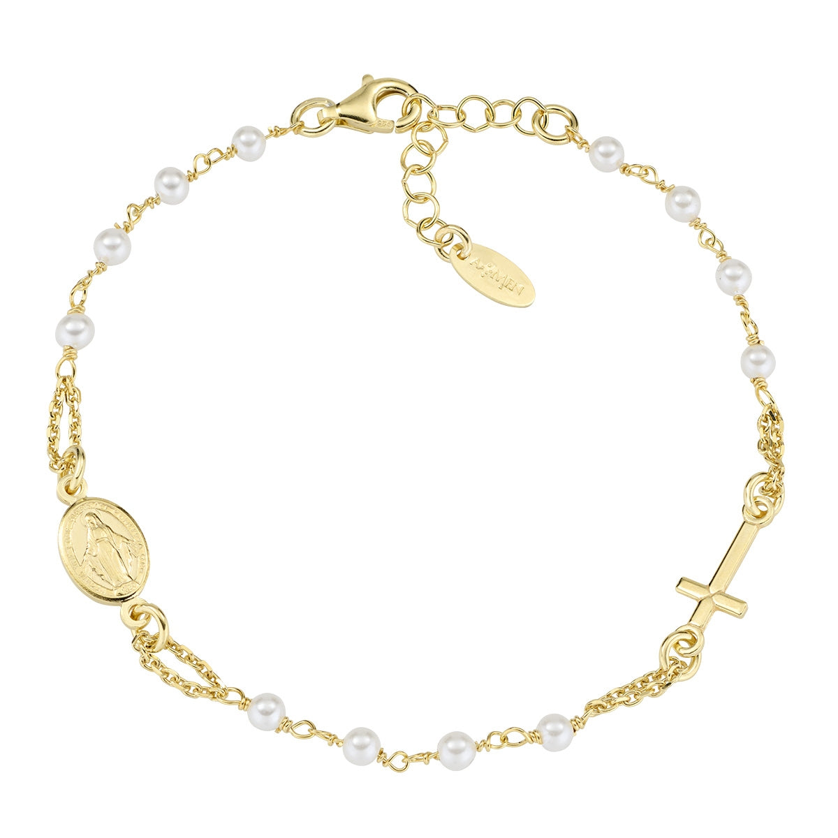 Bracciale rosario Amen unisex rosari con perle BROGPSW3