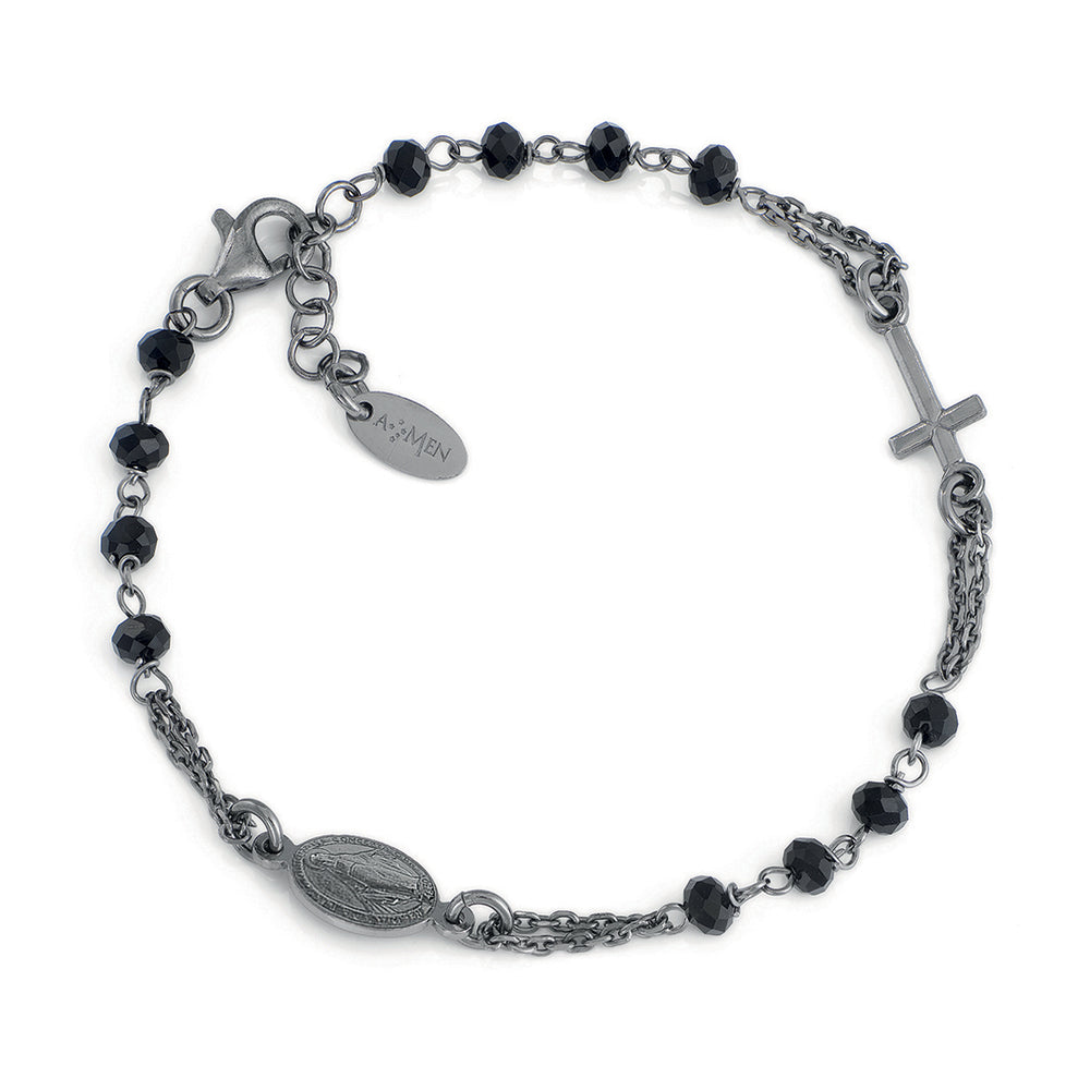 Bracciale rosario Amen unisex rosari con cristalli BRONN3