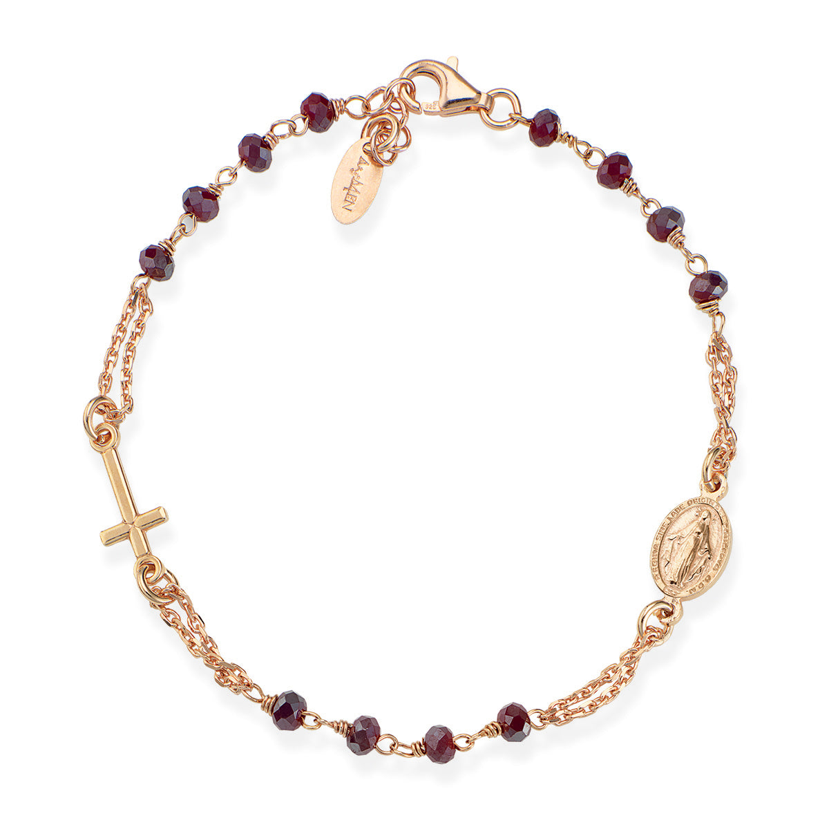 Bracciale rosario Amen unisex rosari con cristalli BRORA3