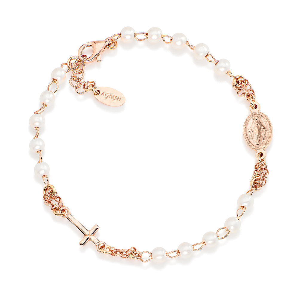 Bracciale rosario Amen unisex rosari con perle BRORB3