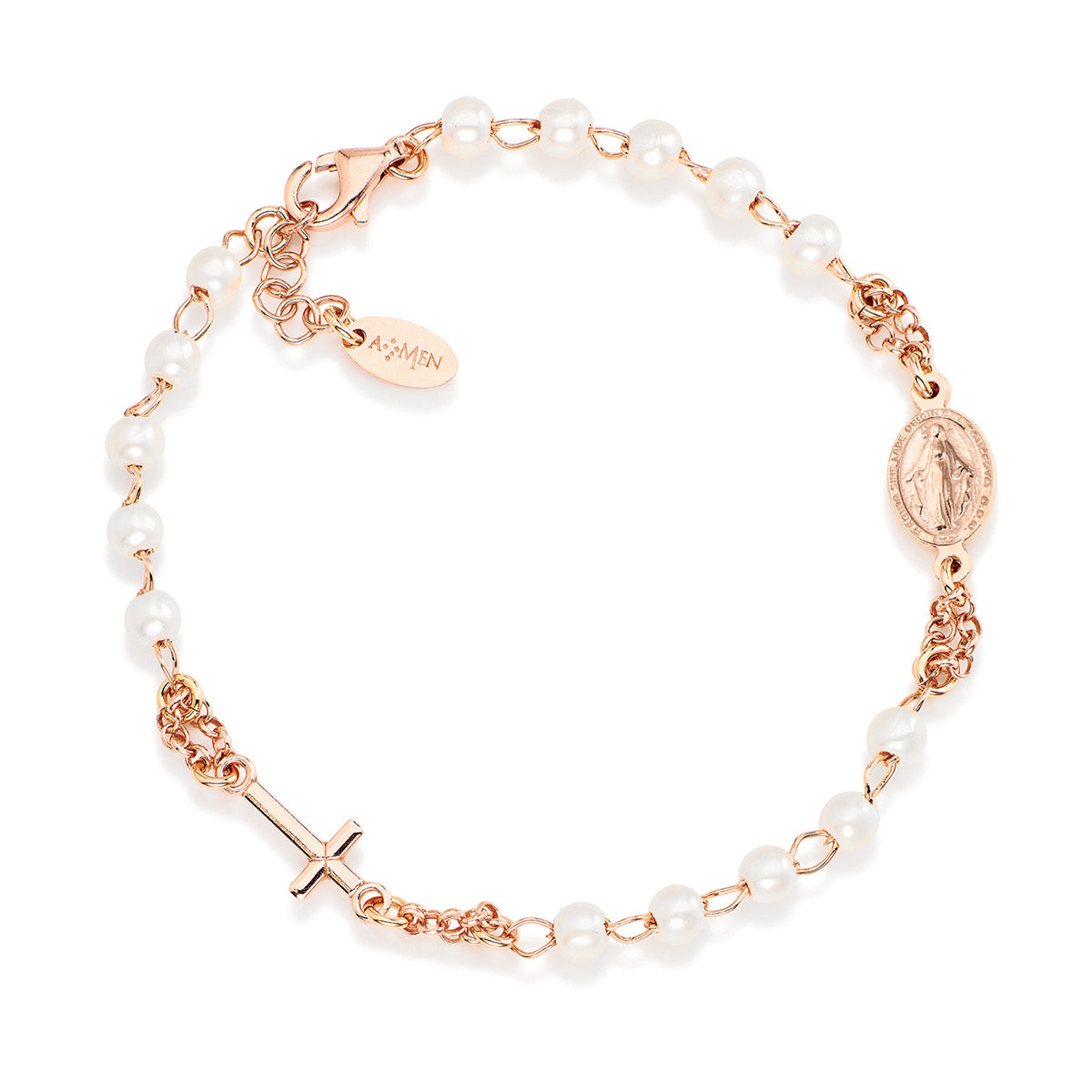 Bracciale rosario Amen unisex rosari con perle BRORB3