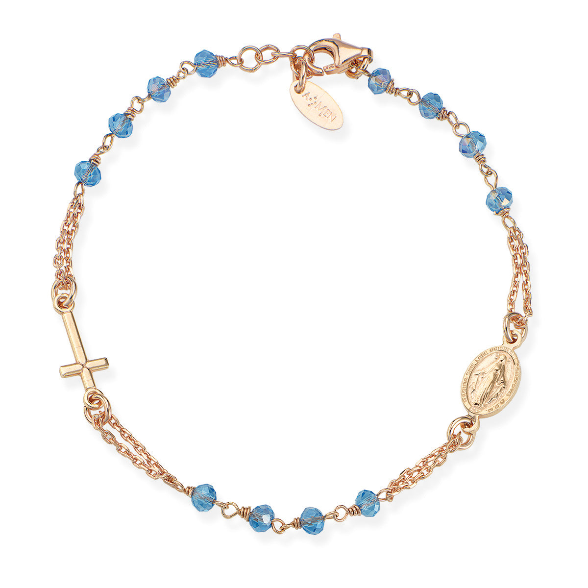 Bracciale rosario Amen unisex rosari con cristalli BRORC3