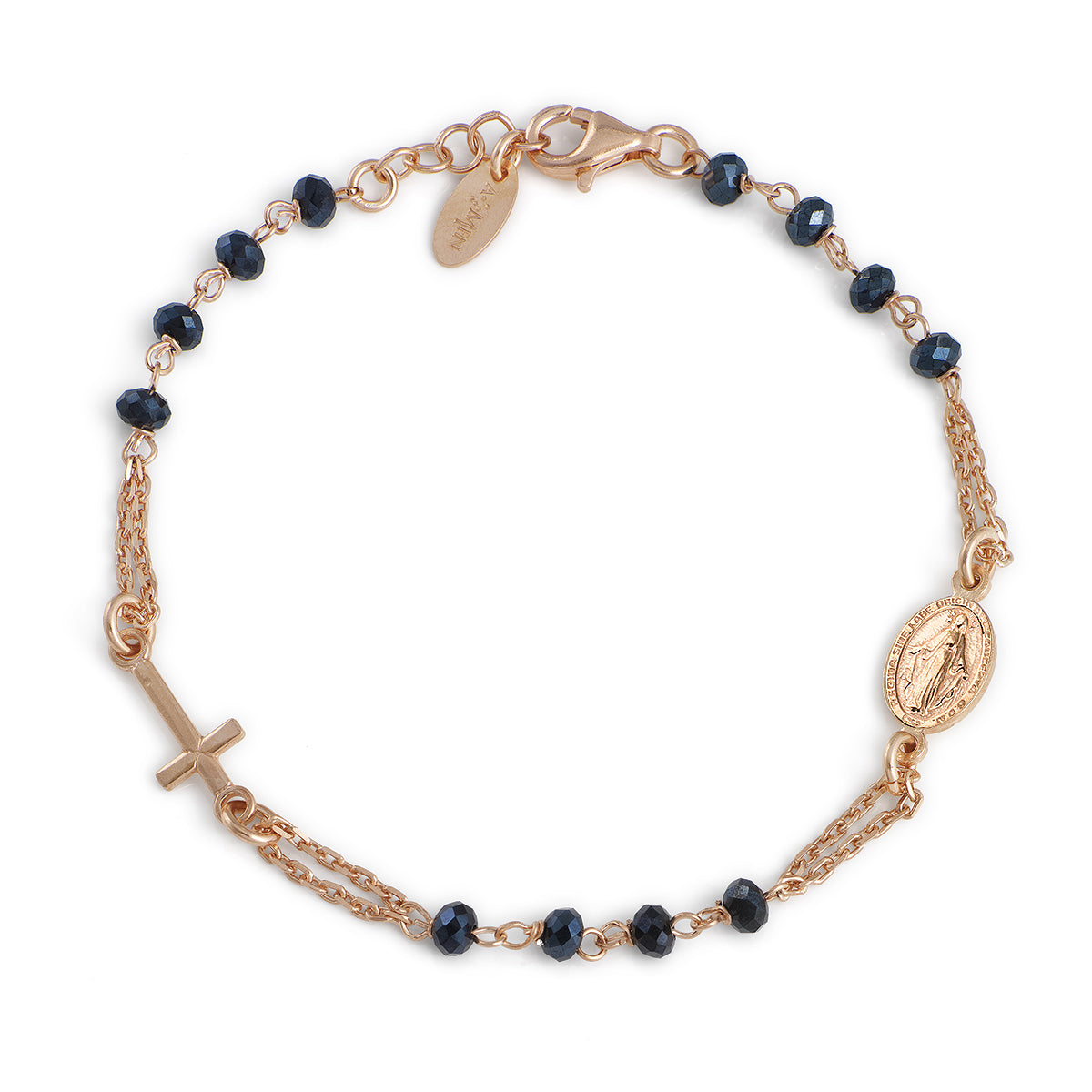 Bracciale rosario Amen unisex rosari con cristalli BRORG3