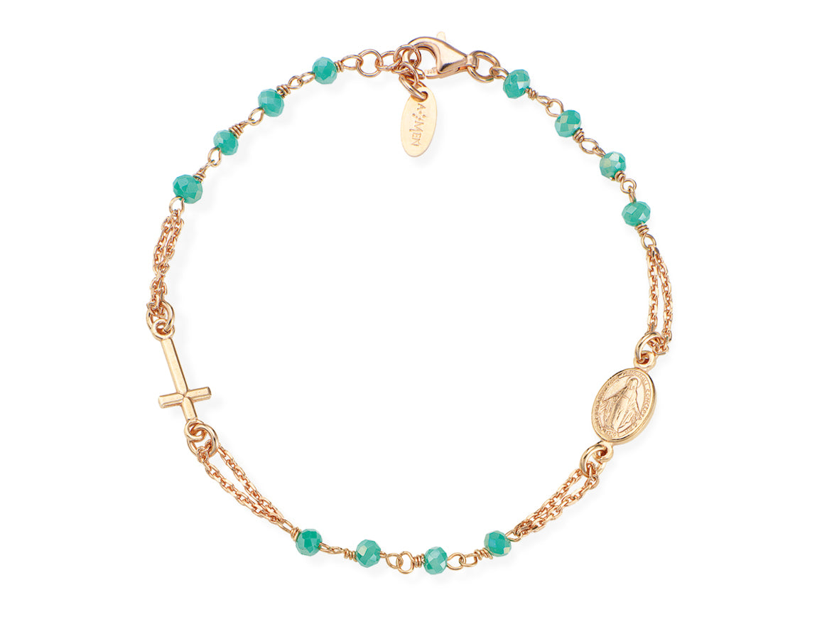Bracciale rosario Amen unisex rosari con cristalli BRORM3