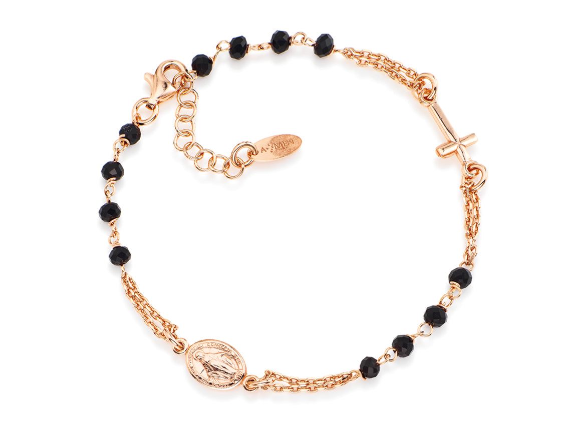 Bracciale rosario Amen unisex rosari con cristalli BRORN3