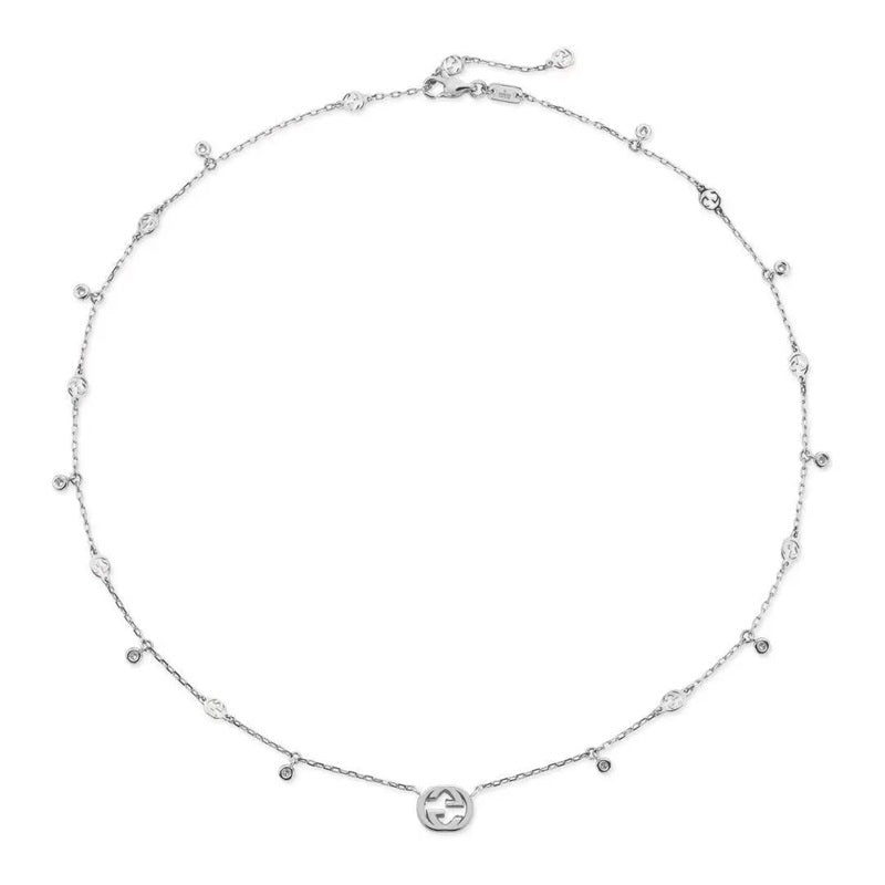Bracciale Catena Gourmette Gucci Argento 925 Misura Lunga YBB729402003