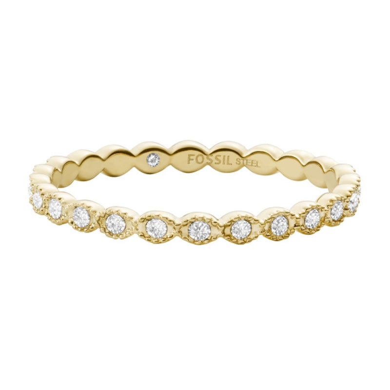 Bracciale Catena Logo Fossil Acciaio Oro Rosa JF03749710508 (Taglia 508)