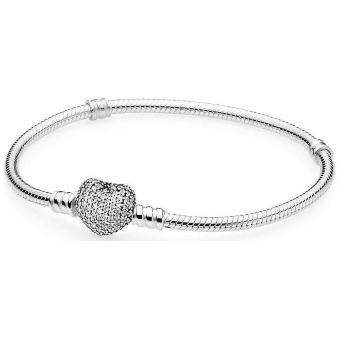 Bracciale Catena Snodata Chiusura Stella Pavé Lunghezza 19 cm 590727CZ-19