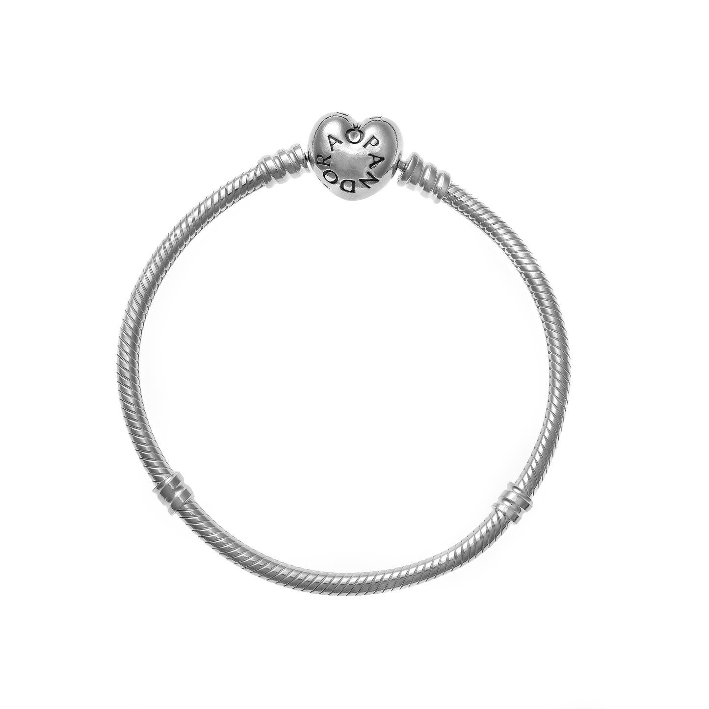 Bracciale Catena Snodata Chiusura a Cuore Pandora Argento 925 Lunghezza 19 cm 590719-19