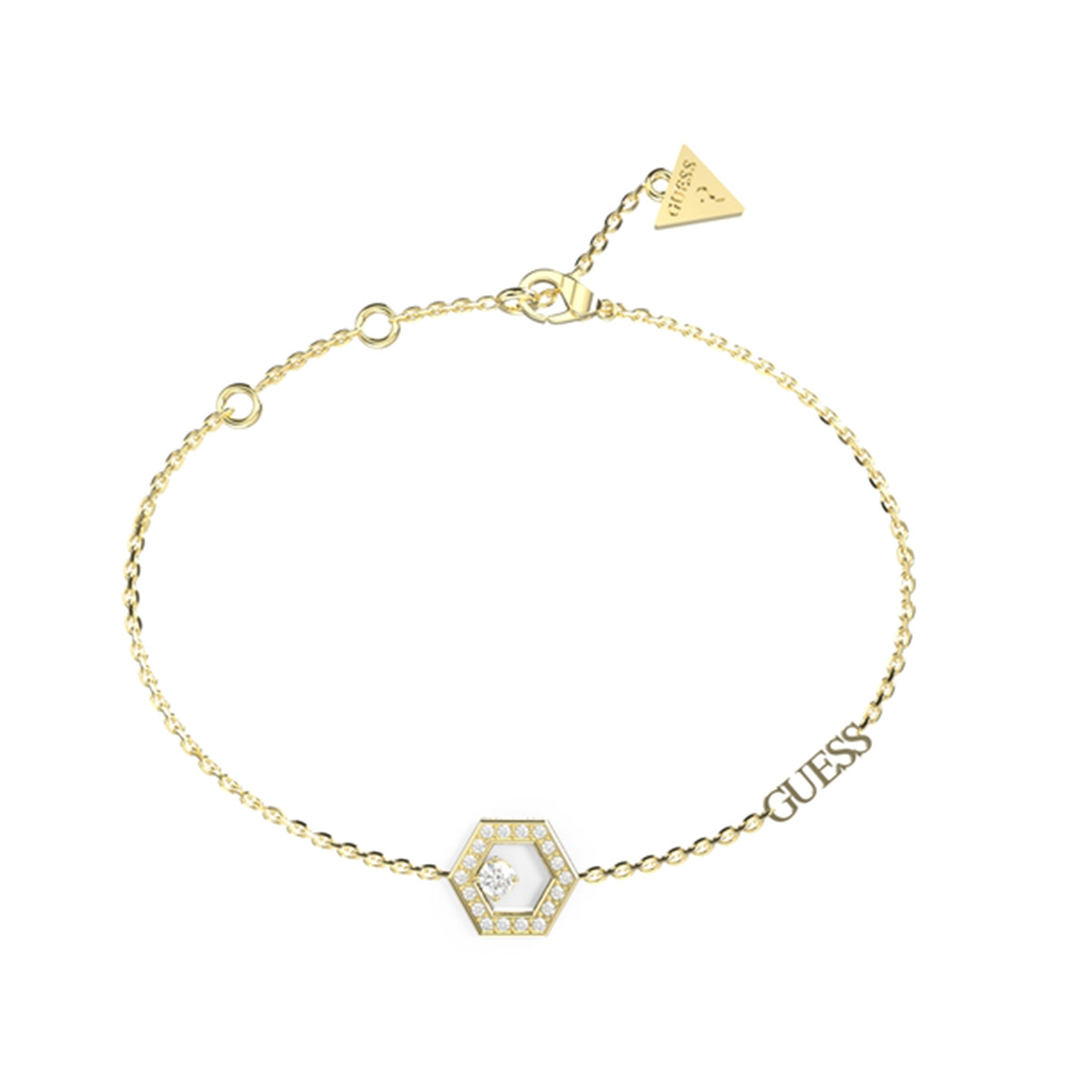 Bracciale Catena Stella Cristalli Guess Oro Giallo JUBB04650JWYGS