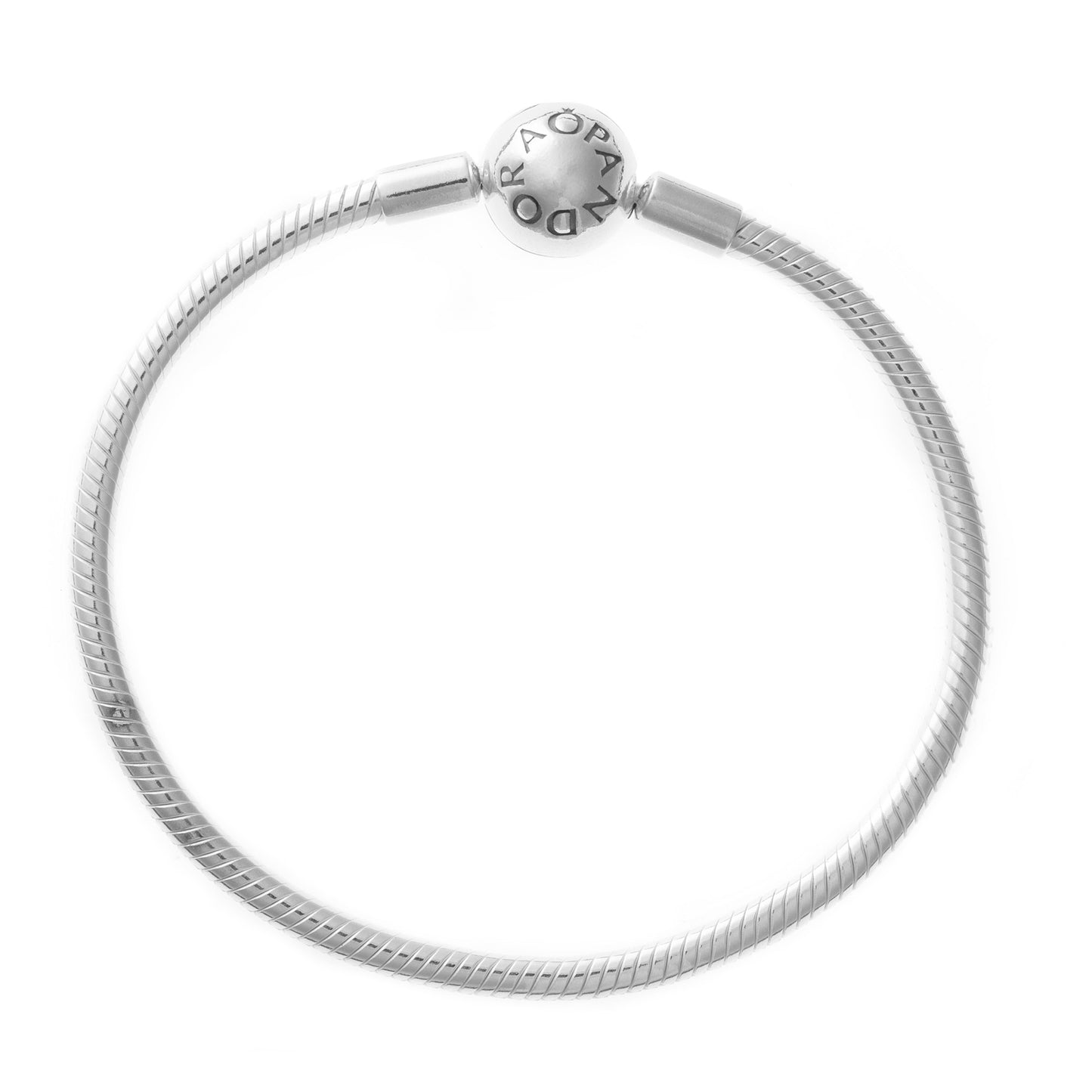 Bracciale Maglia Serpente Chiusura Pavé Trasparente Lunghezza 17 cm 590728-17