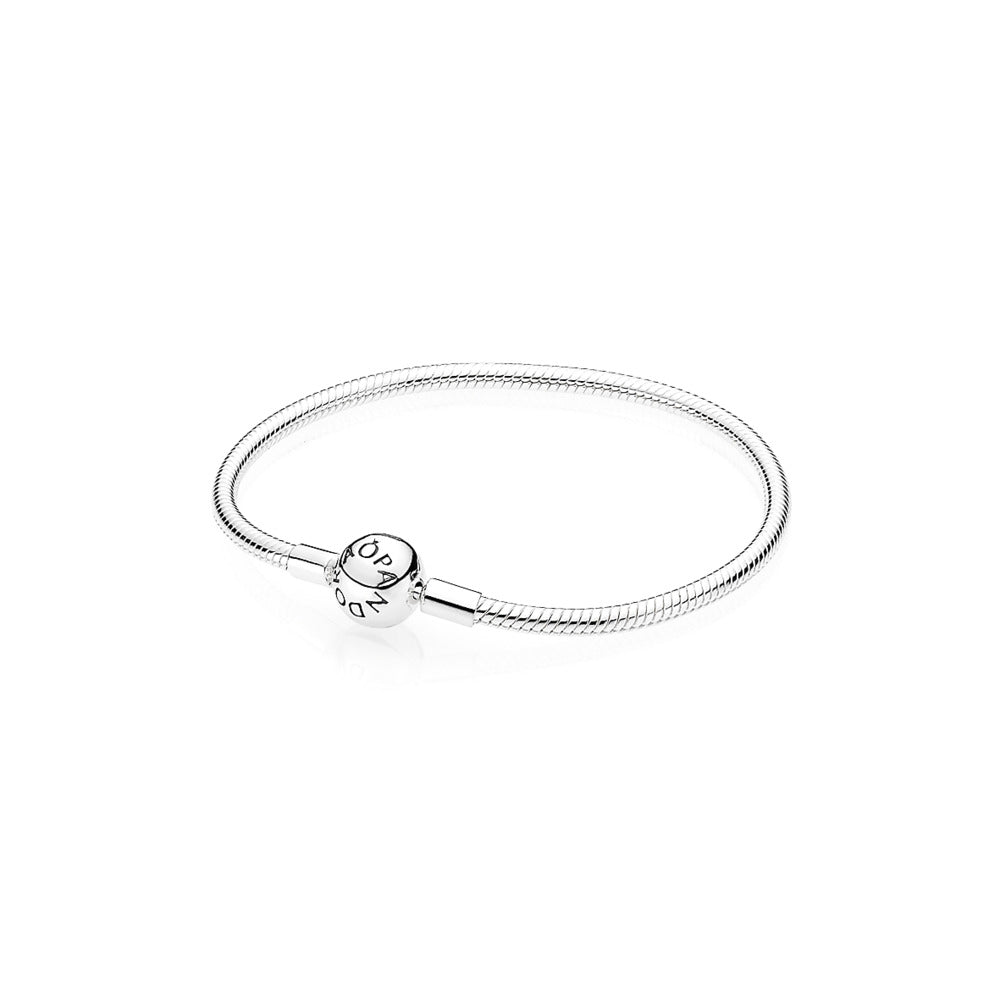 Bracciale Maglia Serpente Chiusura Pavé Trasparente Lunghezza 20 cm 590728-20