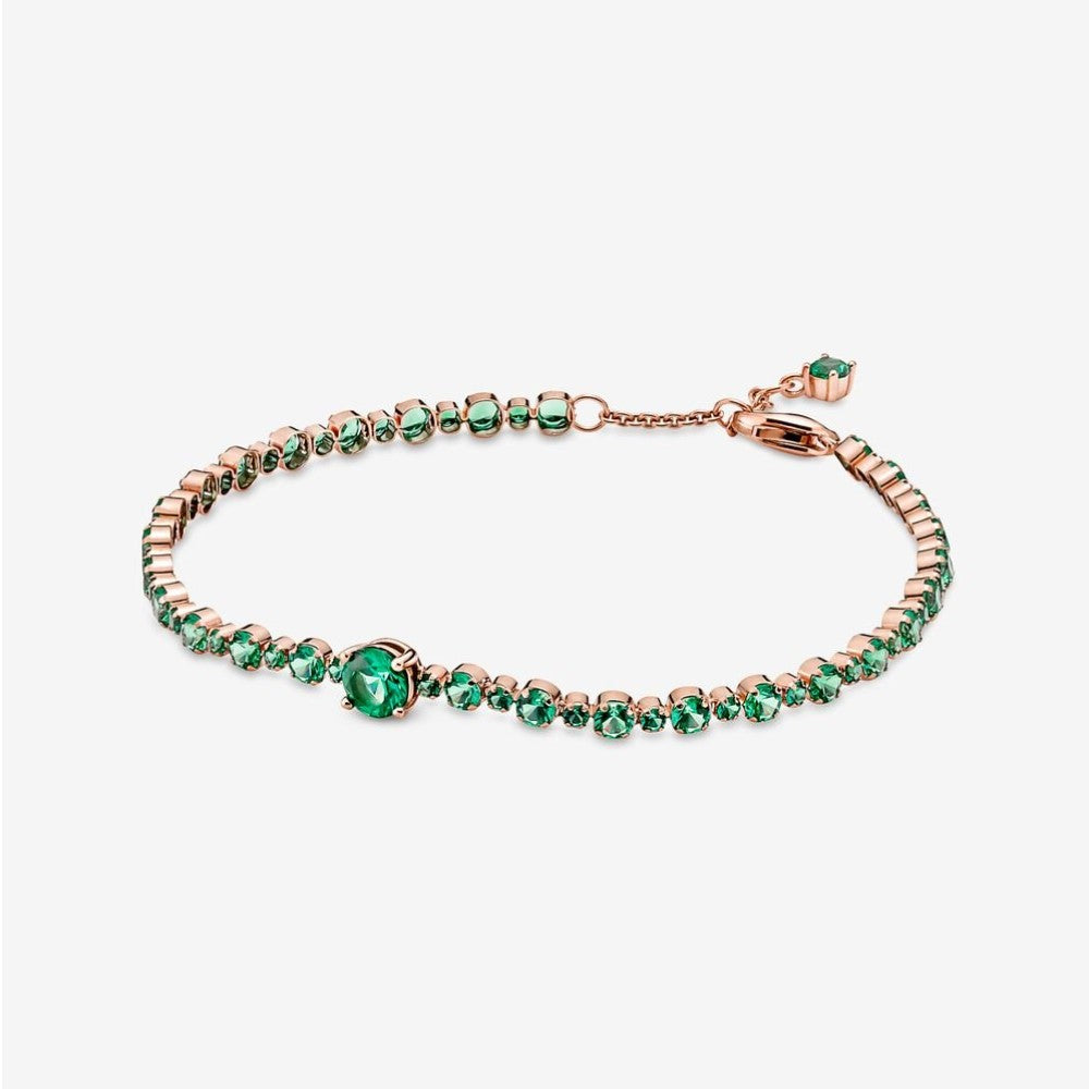 Bracciale Pandora Tennis con Pietre Verdi 580044C01