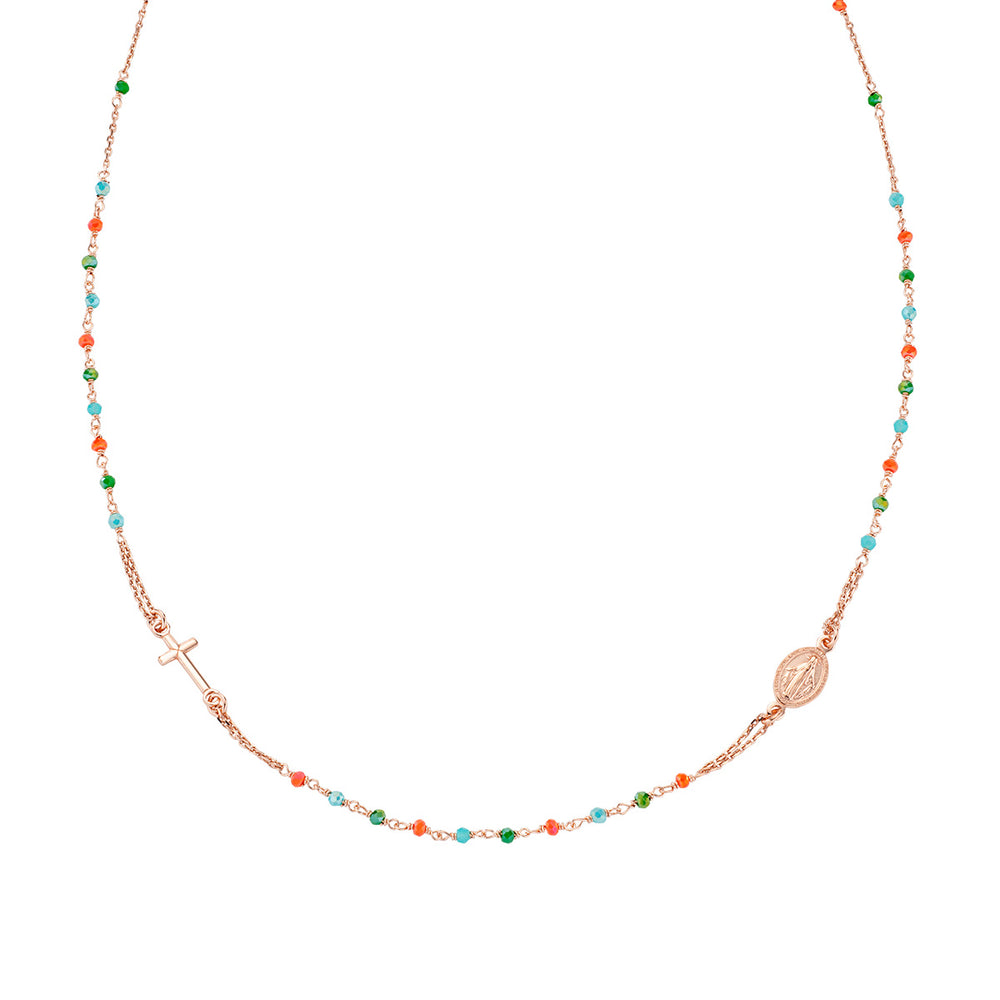 Collana Amen donna rosari con cristalli CRO10RCVT3