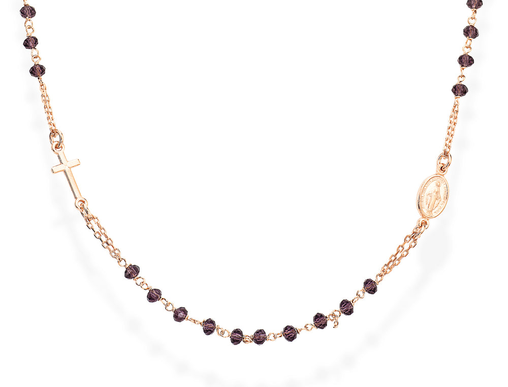 Collana Amen unisex rosari con cristalli CRORL3