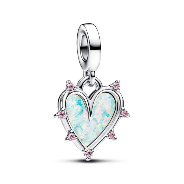 Charm Pendente Cuore a Pavé Verde Scuro Pandora 793434C01