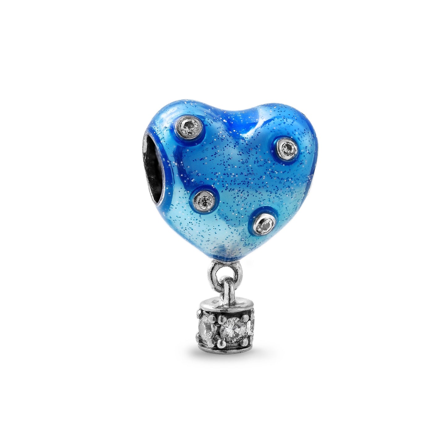 Charm Pendente Doppio Cuore Pavé Rosa Pandora 793595C01