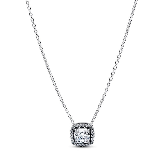 Collana Gatto con Cristalli Verdi Pandora Argento 925 Lunghezza 45 cm 393560C02-45