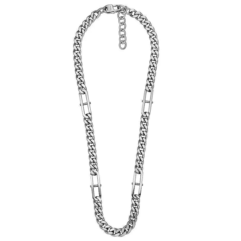 Collana Pendente Moneta Fossil Acciaio Nero JF04356040