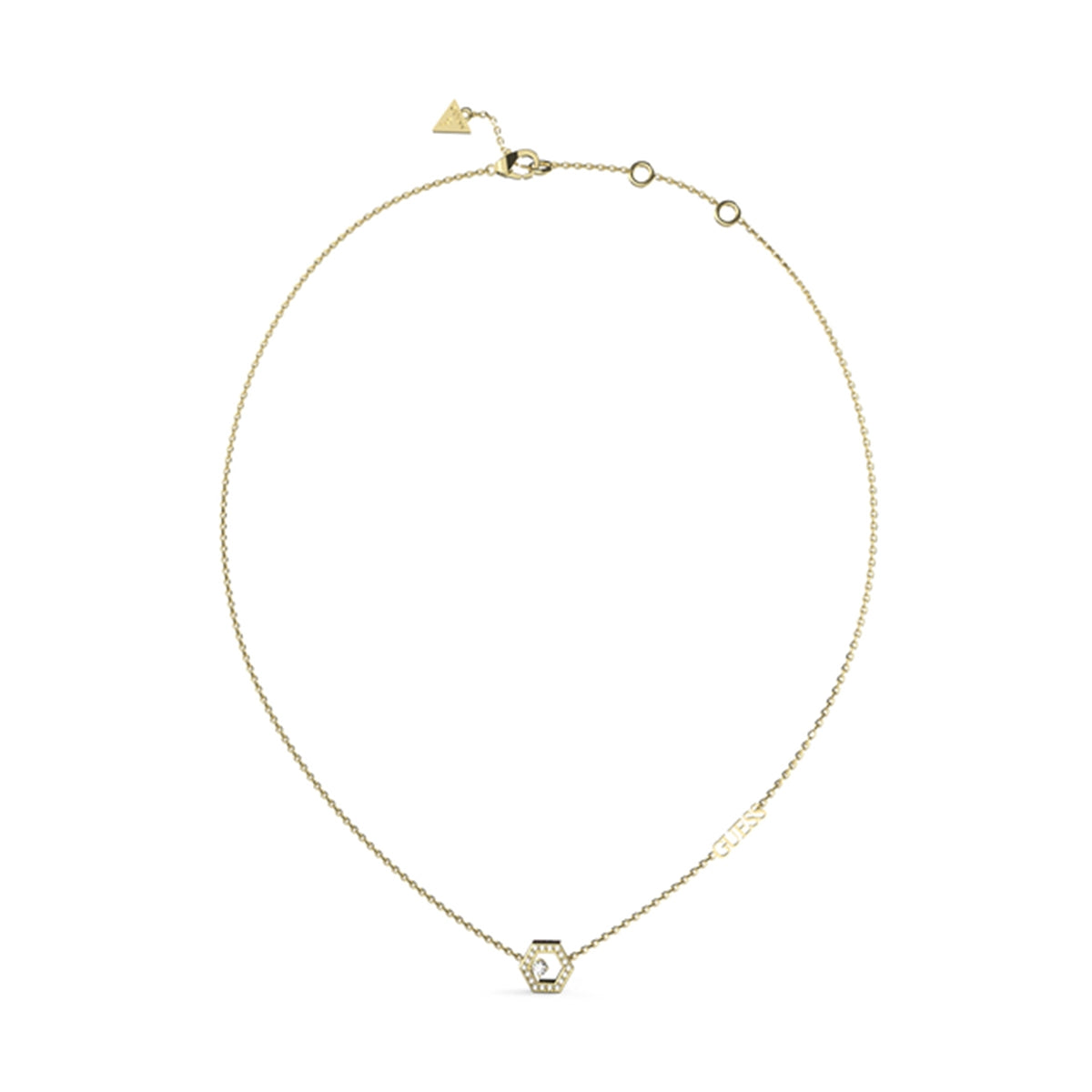 Collana Pendente Stella Cristalli Guess Oro Giallo JUBN04649JWYGT-U