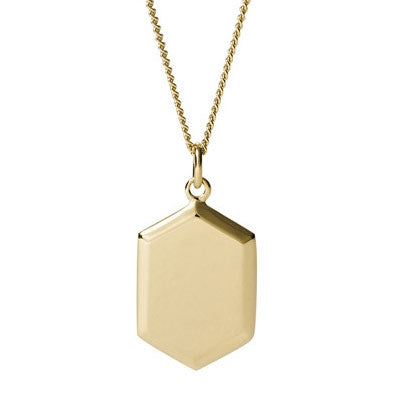 Collana Pendente Targhetta Sottile Fossil Oro Rosa JF03363710