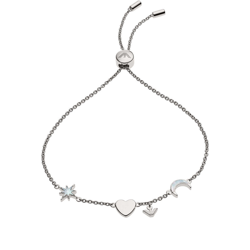 Collana Targhetta Logo Larga Emporio Armani Acciaio Nero EG3389040