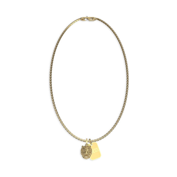 Collana Uomo Targhetta Semplice Guess Oro Giallo JUMN01300JWYGT-U