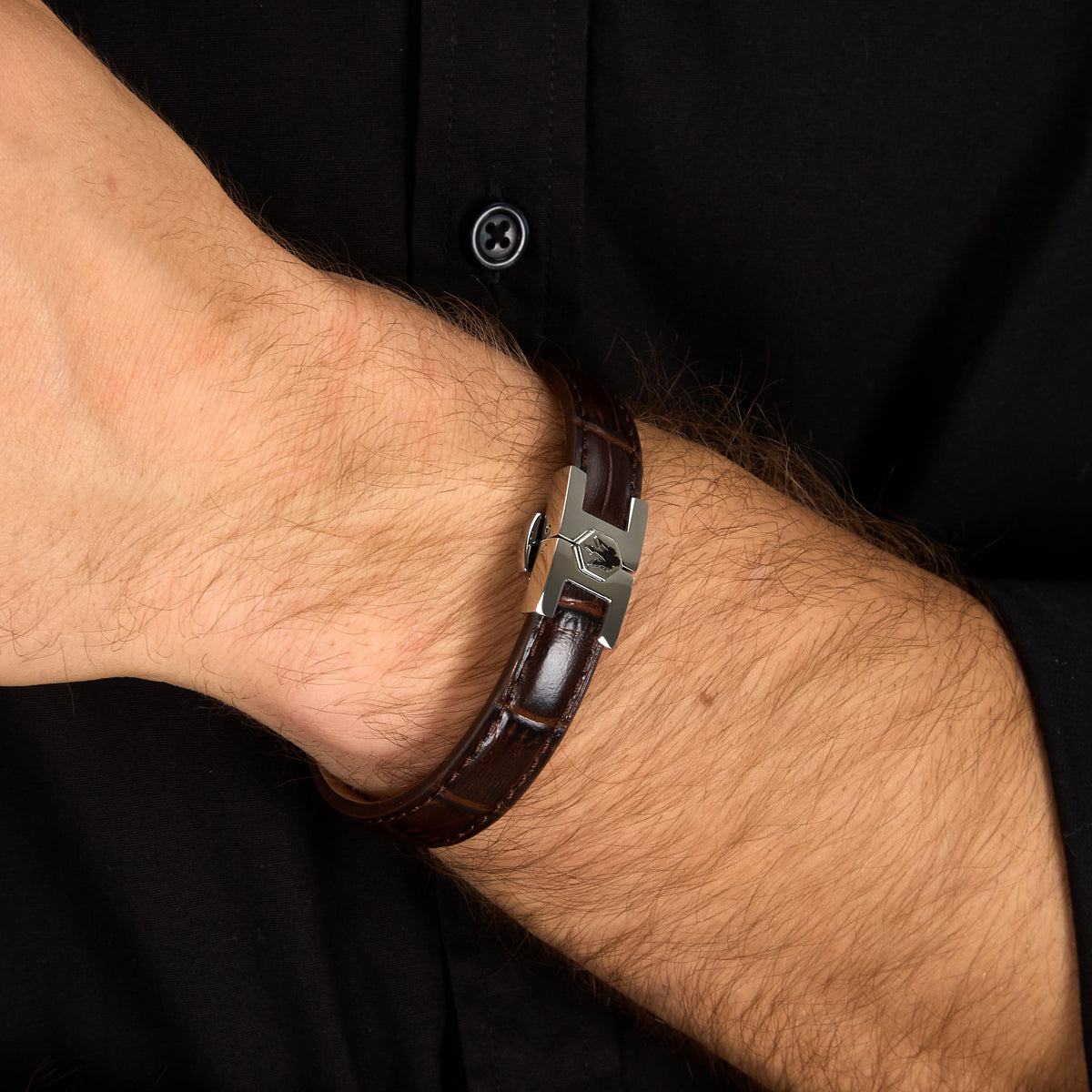 Bracciale Maserati Leather uomo JM2269LA03
