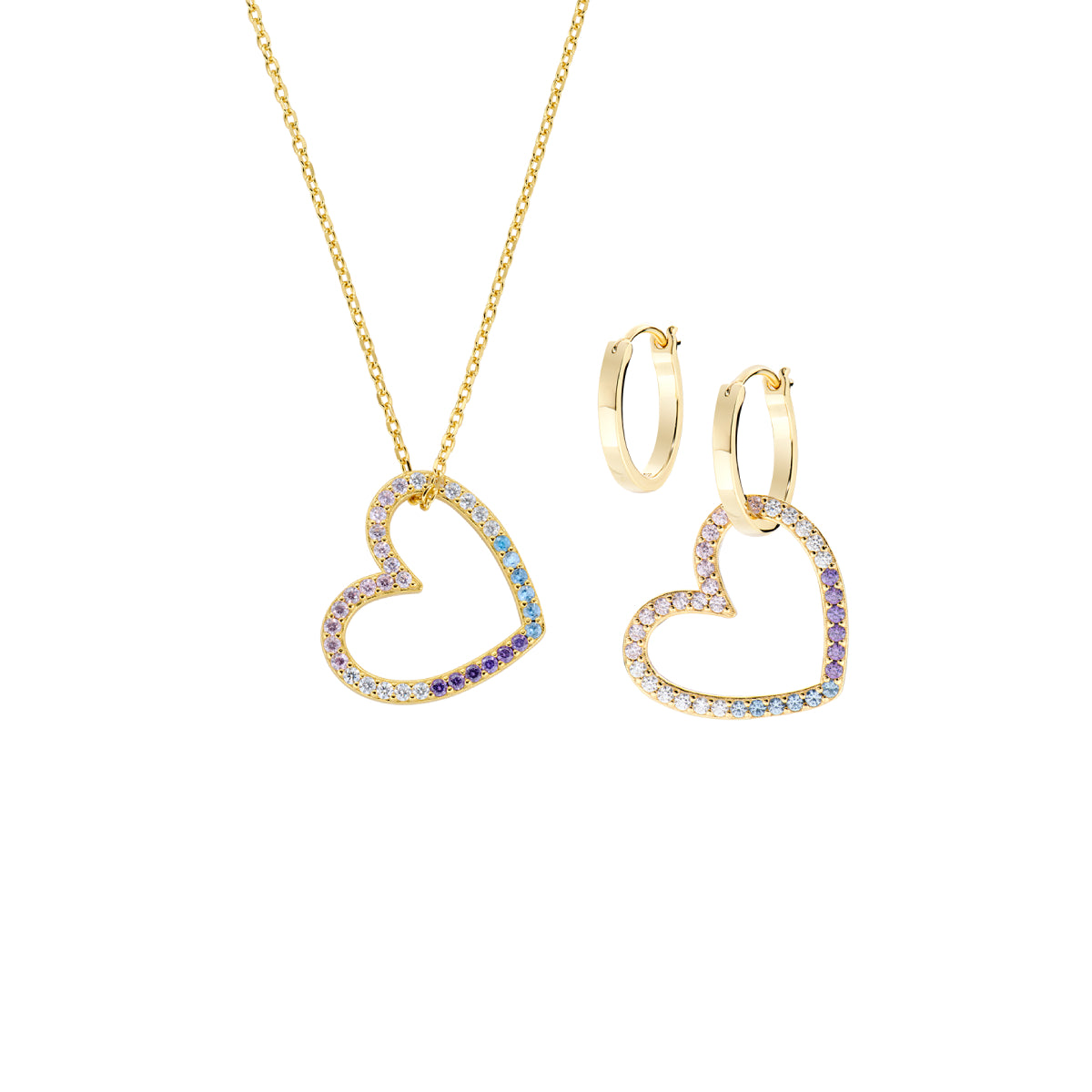 Set di collana e orecchini Amen Donna amore OTCLEHGMZ