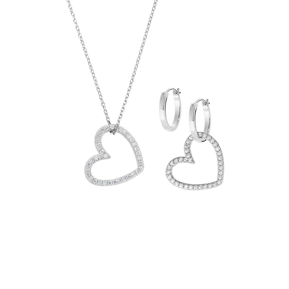 Set di collana e orecchini Amen Donna amore OTCLEHBBZ