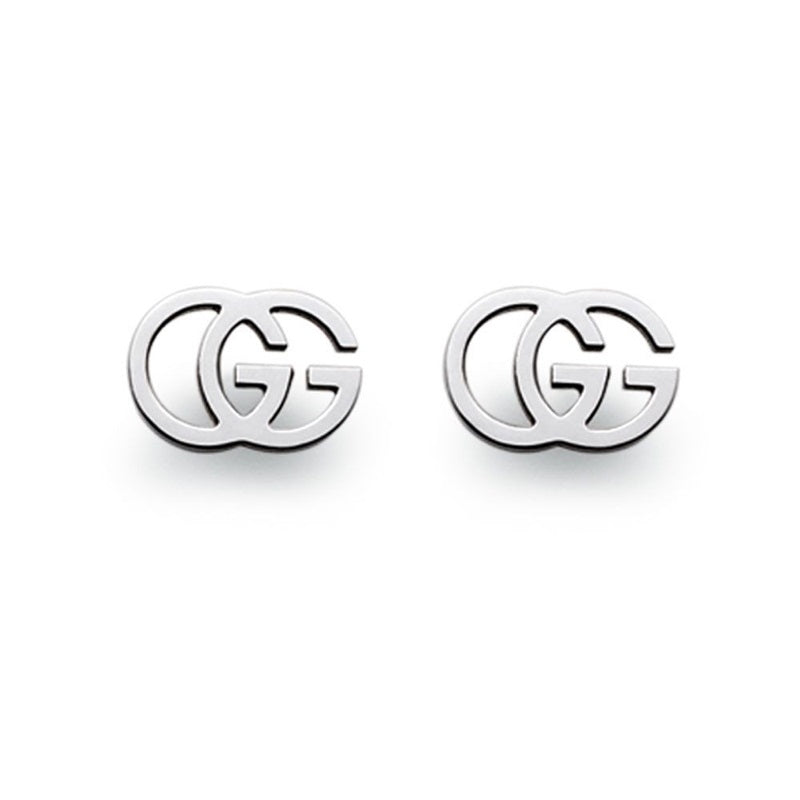 Orecchini a Lobo Gucci Running G in Oro Bianco 18k YBD094074001