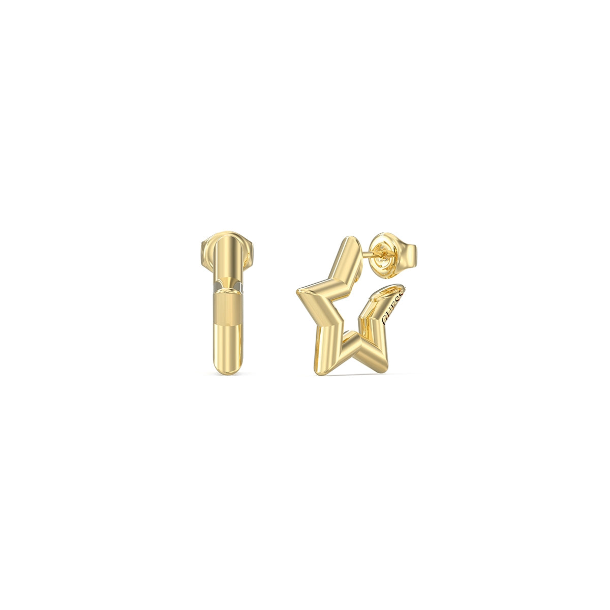 Orecchini a Lobo Logo Tondo Cristalli Guess Oro Giallo JUBE05539JWYGT-U (Coppia)