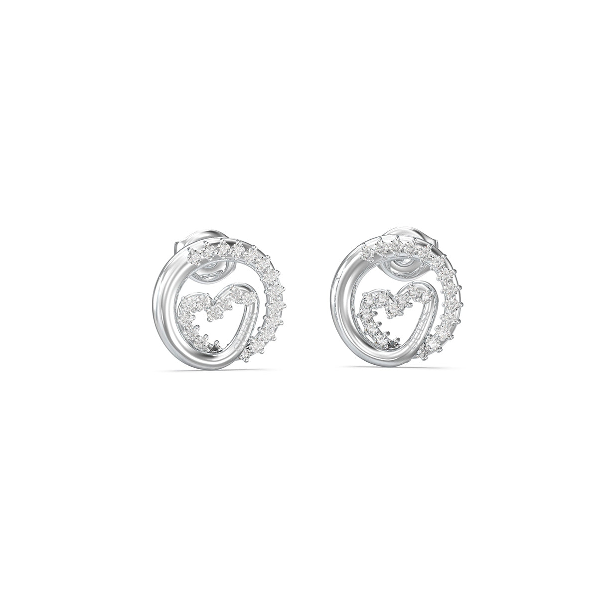 Orecchini a Lobo Logo Tondo Guess Acciaio JUBE05528JWRHT-U (Coppia)