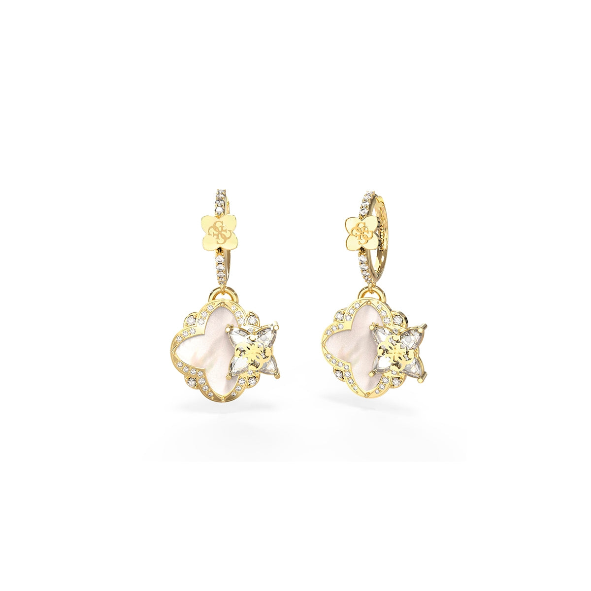 Orecchini a Lobo Stella Cristalli Guess Oro Giallo JUBE05583JWYGT-U (Coppia)