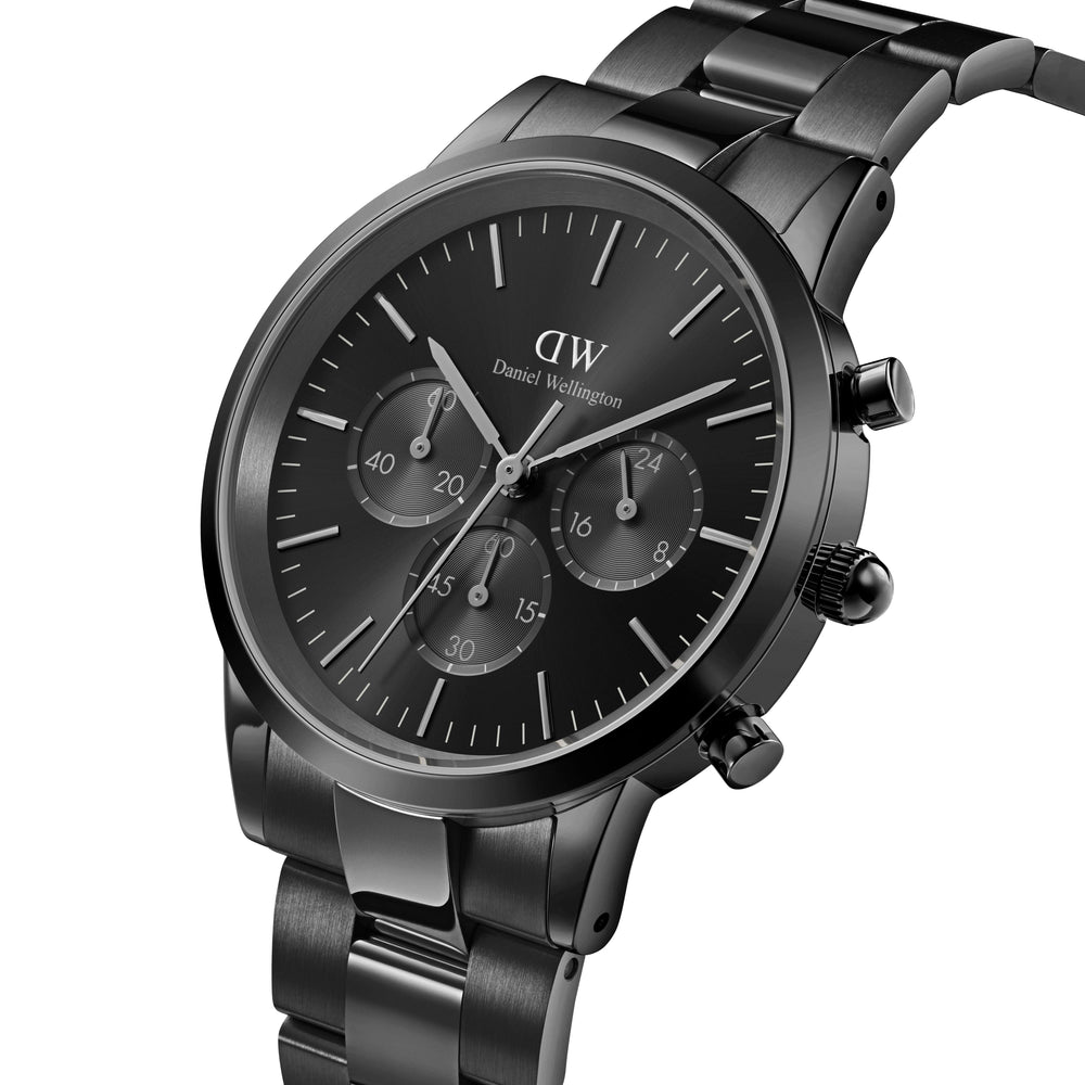 
                  
                    Orologio Daniel Wellington uomo Iconic Chronograph Link Onyx B DW00100642
                  
                
