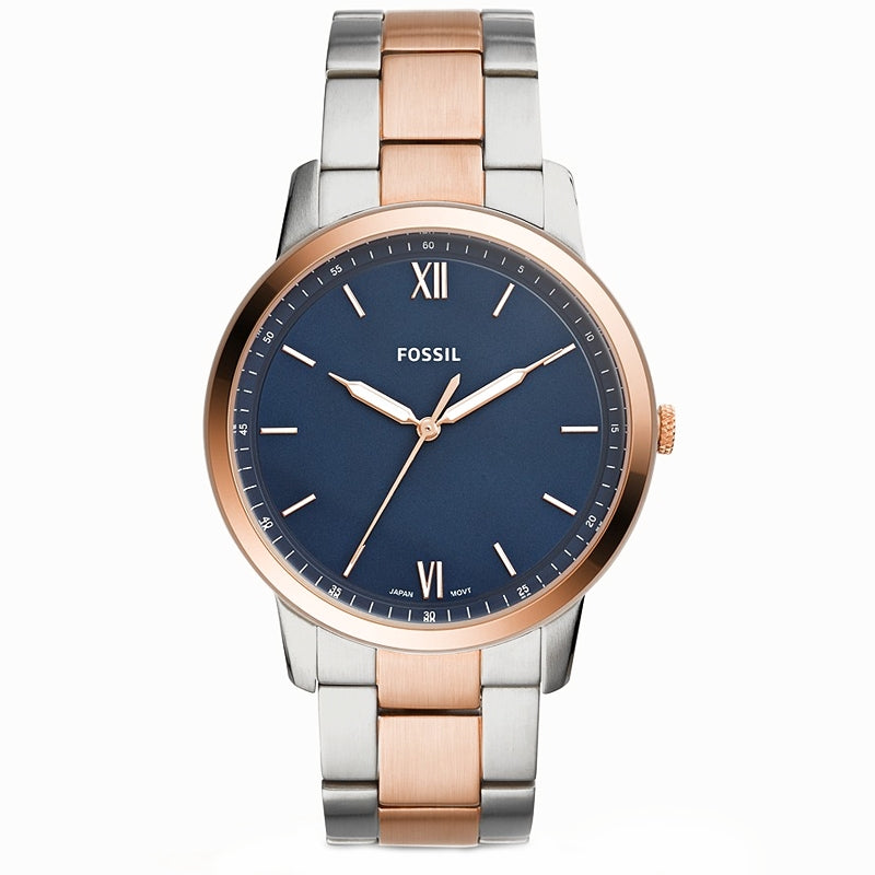 Orologio Fossil Uomo FS5498 Solo Tempo Bicolore Blu
