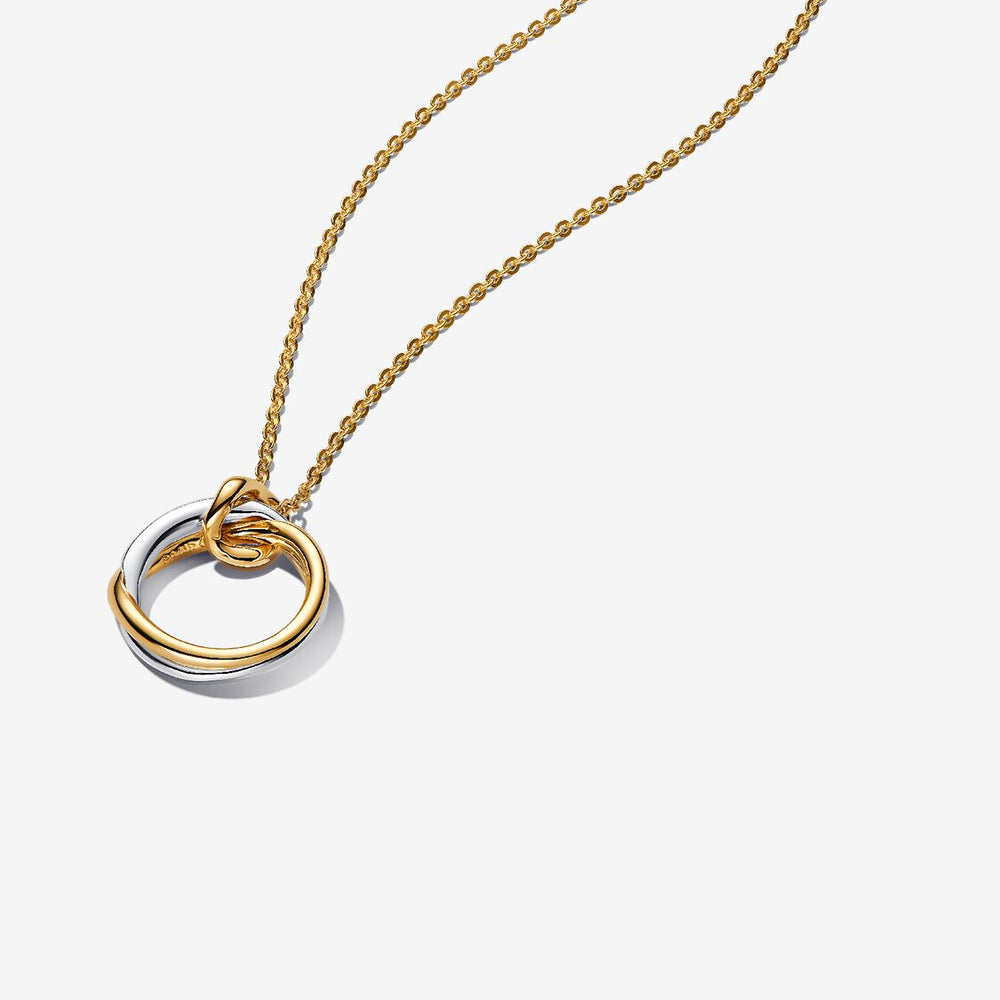 Collana Cerchio Fascia Intrecciata Bicolore Pandora 363882C00-45